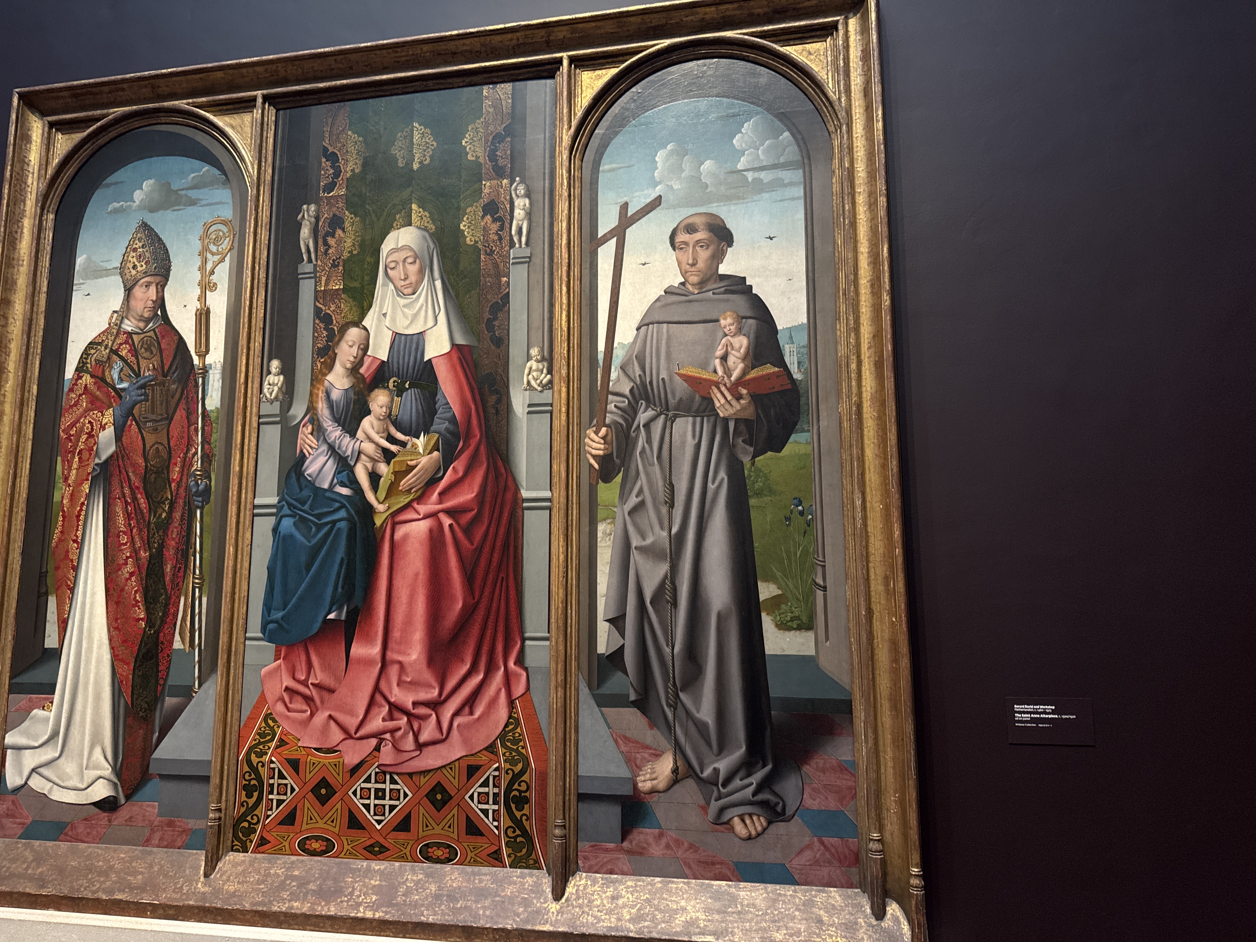 Religious Triptych with Virgin and Child