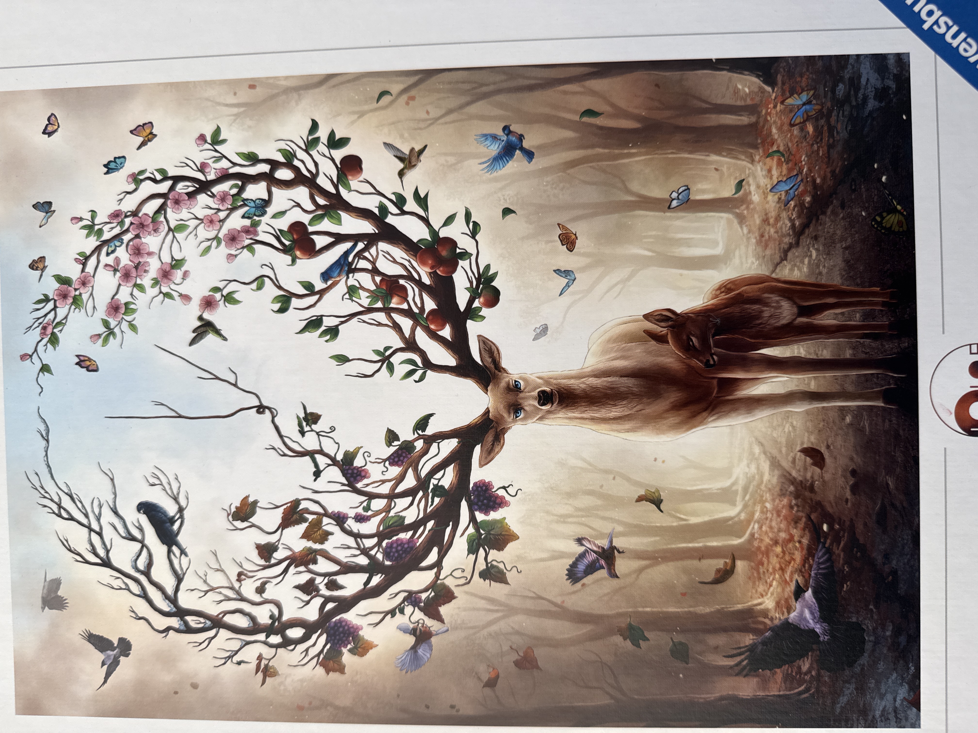 Stag and Fawn in a Dreamlike Forest